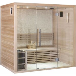 Sauna traditionnel LUXE 4 places SNÖ + poêle SAWO 8000W - Publicité