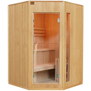 Sauna traditionnel d'angle 2-3 places + poêle HARVIA 4500W - SNÖ - Publicité