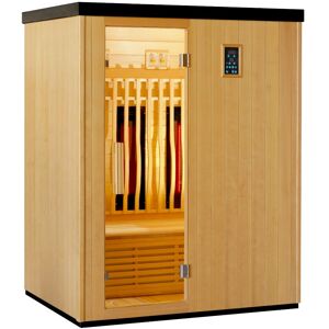 Sauna infrarouge chauffages carbone et full spectrum Vertical Black 2450W 3 places - SNÖ - Publicité