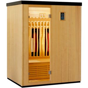 Sauna infrarouge chauffages carbone et full spectrum Vertical Black 2450W 3 places - SNÖ