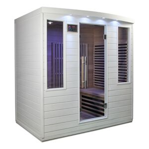 SNÖ Sauna infrarouge blanc panneaux carbone 3100W 4 places - SNÖ