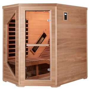 SNÖ Sauna d'angle infrarouge LOUNGE 1 place panneaux carbone et céramique 2570W - Snö