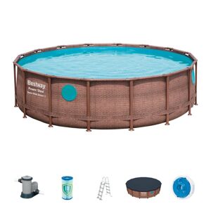 Bestway Piscine tubulaire ronde Power Steel Swim Vista Bestway - Ø 4,88 x H.1,22 m