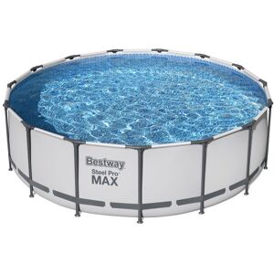 Bestway Piscine tubulaire ronde Steel Pro Max Bestway - Ø 4,57 x H.1,22 - Blanc