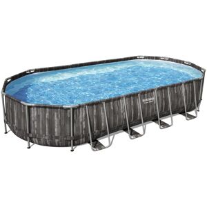 Bestway Piscine tubulaire ovale Power Steel Bestway - 7,32 x 3,66 x H.1,22 m