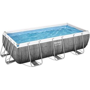 Bestway Piscine tubulaire rectangulaire Power Steel Bestway - 4,04 x 2,01 m - Motif rotin