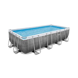 Bestway Piscine tubulaire rectangulaire Power Steel Bestway - 5,49 x 2,74 m - Motif rotin