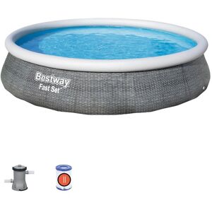 Bestway Piscine ronde autoportée Fast Set Bestway - Ø 3,96 x H.0,84 m