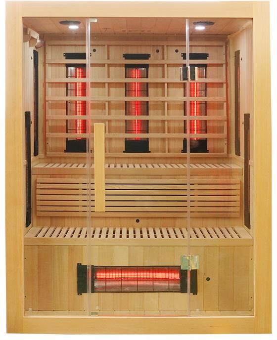 VOGUE SAUNA Sauna infrarouge à spectre complet 3/4 places Gamme prestige ARZEN - L150*P120*H190 cm - 2250W