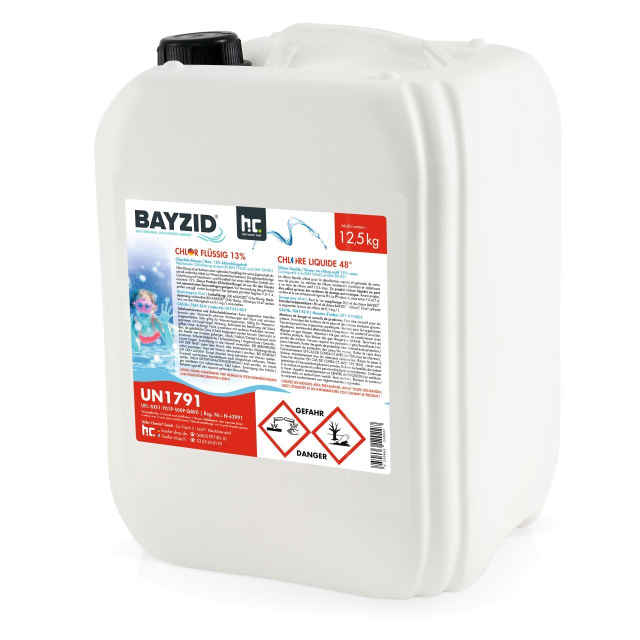 BAYZID 2,5 kg Bayzid® Chlore liquide 48° (1 x 12.5 kg)