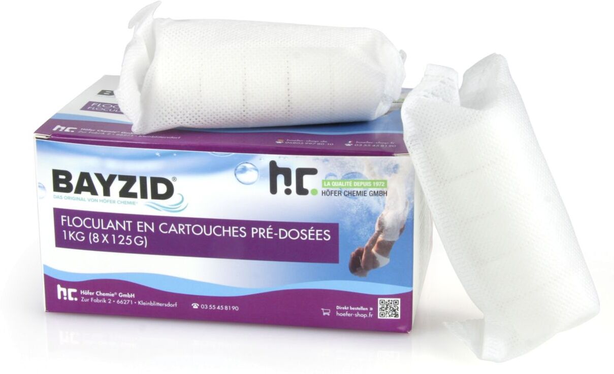 BAYZID 8 kg BAYZID® Cartouches de floculant pré-dosées (8x 125g) (8 x 1 kg)