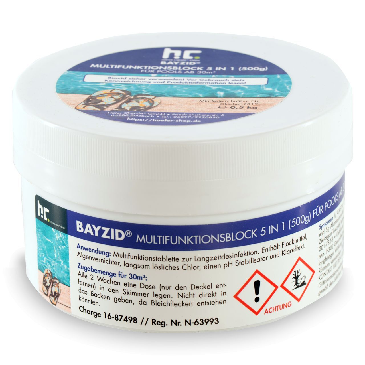 BAYZID 0,5 kg Bayzid® Chlore multifonction, bloc de 500g (1 x 0.5 kg)