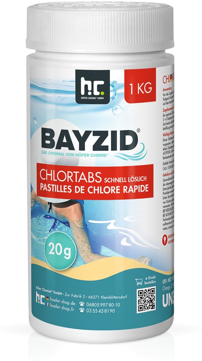 BAYZID 1 kg Bayzid® Pastilles de chlore choc (20g) (1 x 1 kg)