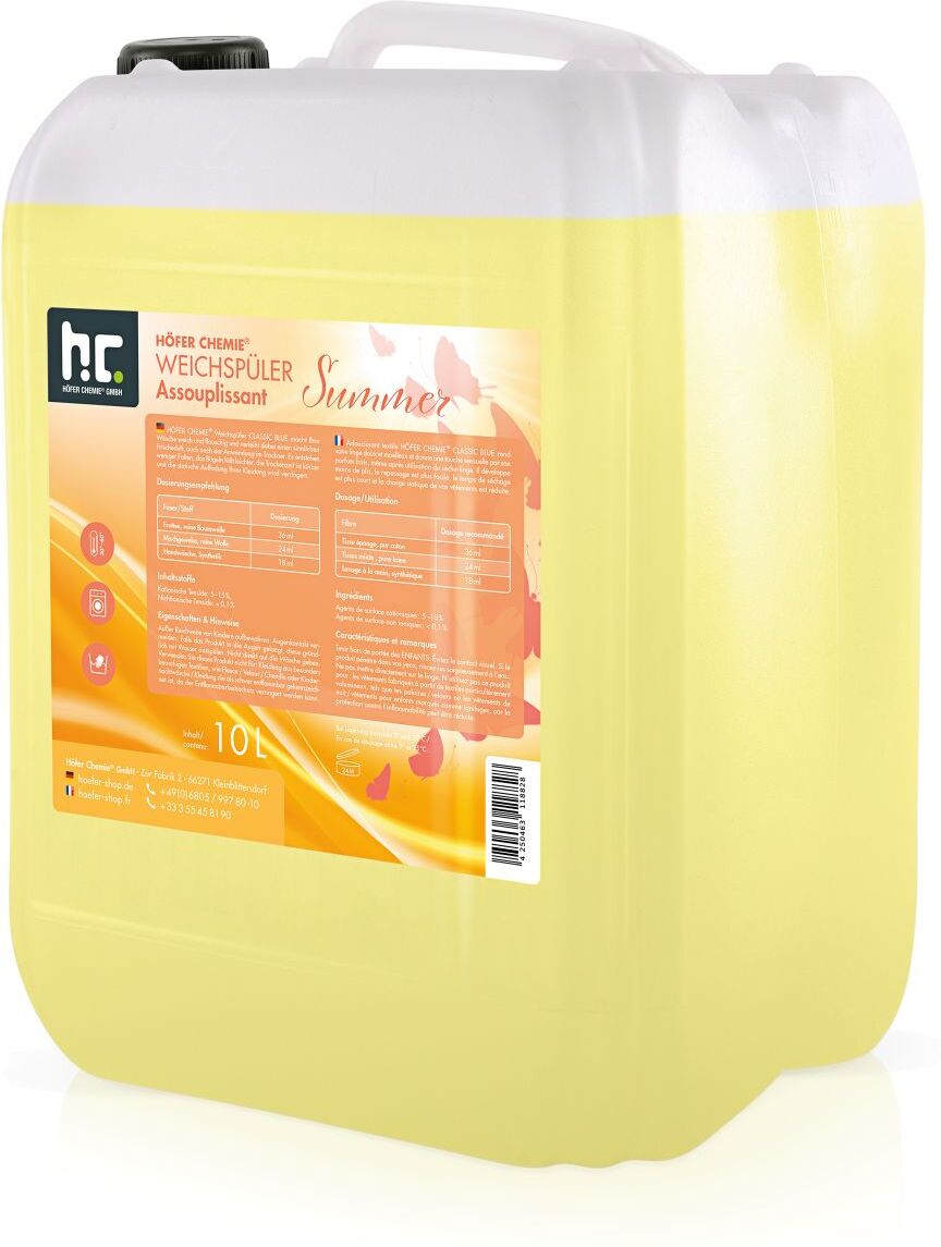 Höfer Chemie 20 l Adoucissant Summer (2 x 10 l)