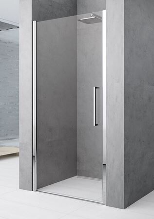 Novellini Young 2.0 Box Porte De Douche Battante 1B 80 - chrome - Satinato