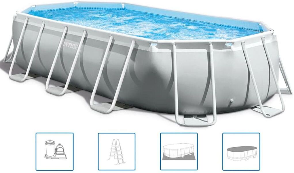 INTEX Prism Frame Premium Oval Pools Piscine 503 x 274 x 122 cm 26796NP