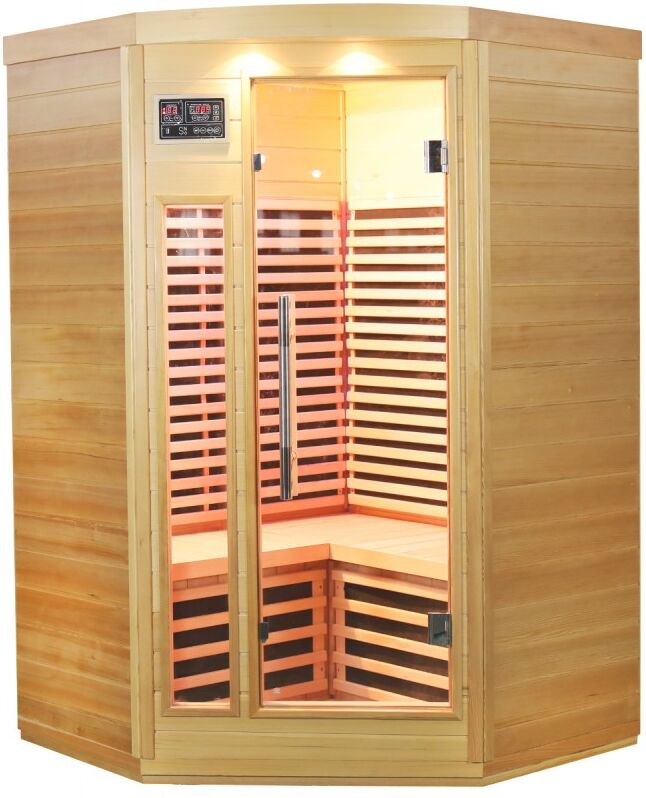 Sauna d’angle infrarouge panneaux carbone 2150W 2-3 places - SNÖ