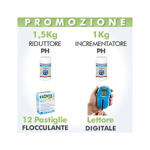 Piscine Italia Kit Regolazione Ph Piscina + Lettore Digitale Ph