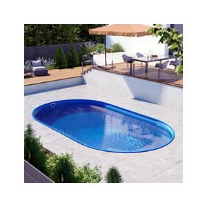 Piscine Italia Piscina Interrata Ovale In Acciaio Newskyblue 1000 H150cm