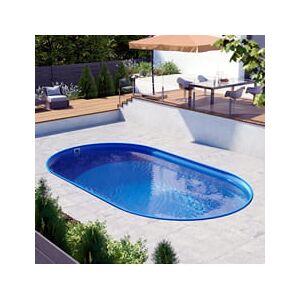 Piscine Italia Piscina Interrata Ovale In Acciaio Newskyblue 700 - H. 120 Cm