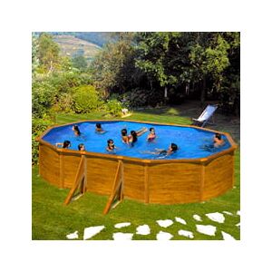 Piscine Italia Piscina Fuori Terra Gre In Acciaio Ovale 610x375x1,20 Pacific Kit610w