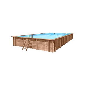 Piscine Italia Piscina In Legno Fuori Terra Rettangolare Jardin Carre 12x6 Sabbia