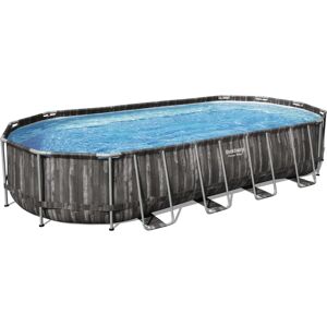 Bestway Piscina Fuori Terra Rigida da Giardino Piscina Esterna Ovale 732x366xh122 cm con Pompa filtro - 5611T