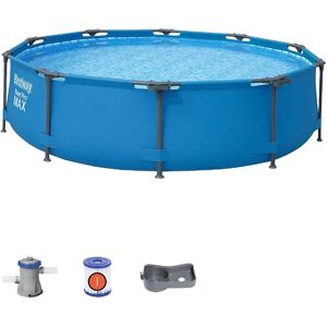 Bestway Piscina Fuori Terra Autoportante Piscina Esterna da Giardino in PVC Rotonda ø 305 x 76 cm - 56408-3 Steel Pro Max