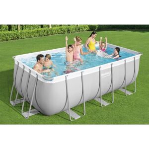 Bestway Piscina Fuori Terra con Telaio Portante Piscina Esterna da Giardino in PVC triplice strato Rettangolare 412x201x122h cm con Pompa Filtro da 2.006 Lt/h - 56456 Power Steel Frame