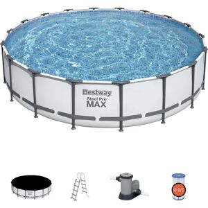 Bestway Piscina Fuori Terra Rigida da Giardino Piscina Esterna Rotonda ø 549xh122 cm con Pompa filtro - 56462