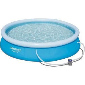 Bestway Piscina Fuori Terra Autoportante Piscina Esterna da Giardino in PVC triplice strato Rotonda Ø 366x76h cm con Pompa filtro da 1249 Lt/h - 57274 Fast Set