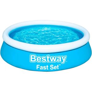 Bestway Piscina Fuori Terra Autoportante Gonfiabile da Esterno 940 litri Piscina da Giardino in PVC ø 183 cm con Toppa di riparazione colore Azzurro - 57392