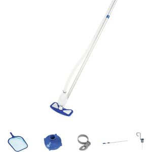 Bestway Kit pulizia e manutenzione piscine con Asta, Skimmer e Aspiratore - 58237 Delux