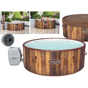 Bestway Piscina Fuori Terra Idromassaggio Gonfiabile da Esterno SPA 7 Posti Piscina per Giardino ø 180x66 cm - 60025 Helsinky Airjet Lay-Z-Spa