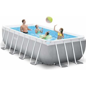 Intex Piscina Fuori Terra con Telaio Portante Piscina Esterna da Giardino Rettangolare 400x200x h100 con Pompa Filtro - 26788 Prisma Frame