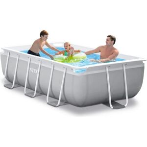 Intex Piscina Fuori Terra con Telaio Portante Piscina Esterna da Giardino in PVC triplice strato Rettangolare 488x244x107h cm con Pompa Filtro da 3.785 Lt/h - 26792 Frame Prisma