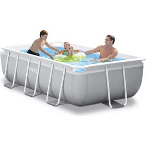 Intex Piscina Fuori Terra con Telaio Portante Piscina Esterna da Giardino in PVC triplice strato Rettangolare 400x200x100h cm con Pompa Filtro da 2.006 Lt/h 4x2 - 26788 Frame Prisma