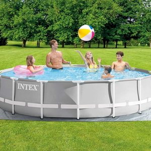 Intex Piscina Rotonda Prisma Frame 457x107 Cm Con Pompa Filtro