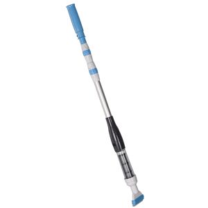 Outsunny Aspirapolvere per Piscina Portatile e Cordless con Asta a 3 Livelli, Ø6x106-162 cm, Blu e Bianco