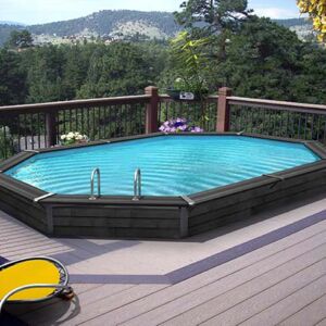 GRE Piscina fuori terra rigida  KPCOV66 L int 6.18 m x 3.4 m  H 1.24 m