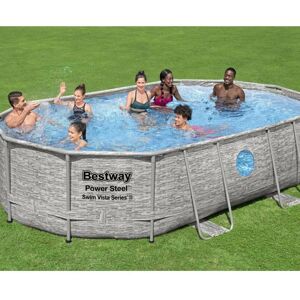 Bestway Piscina fuori terra tubolare  Swimvista L int 4.88 m x 3.05 m  H 1.07 m