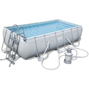 Bestway Power Steel 56442 piscina fuori terra Piscina con bordi Piscina rettangolare 6478 L Blu, Grigio (56442)