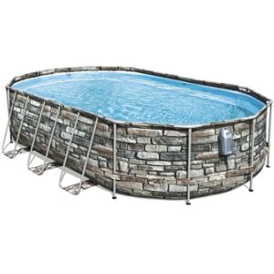 Bestway Power Steel 56719 piscina fuori terra Piscina con bordi Piscina ovale 20241 L Multicolore (56719)