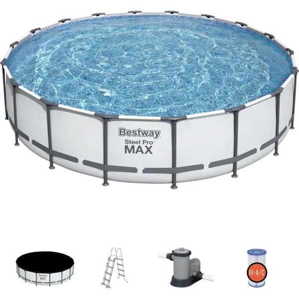 bestway piscina steel pro max 56462 filtro lt/h 5.678 cm 549 h.cm 122