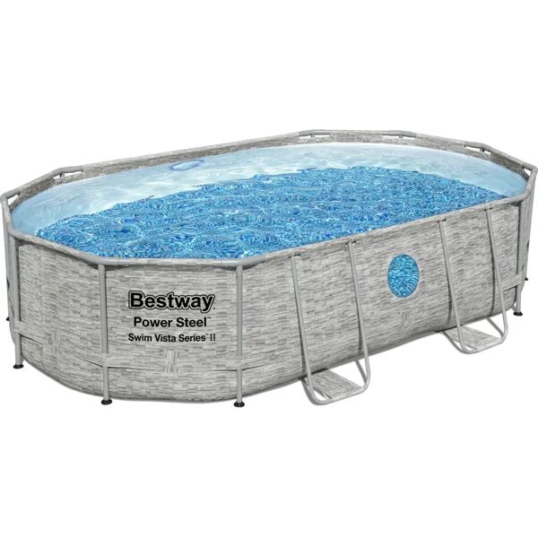 bestway piscina fuori terra autoportante piscina esterna da giardino in pvc ovale 488 x 307 x 107 cm 56946 power steel