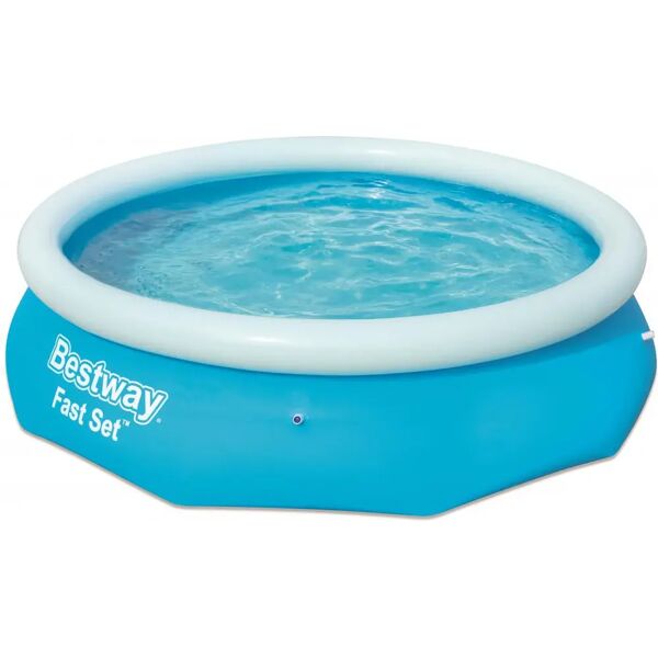 bestway piscina fuori terra autoportante da esterno 3638 litri piscina da giardino in pvc ø 259 cm con toppa di riparazione colore azzurro - 57266 fast set