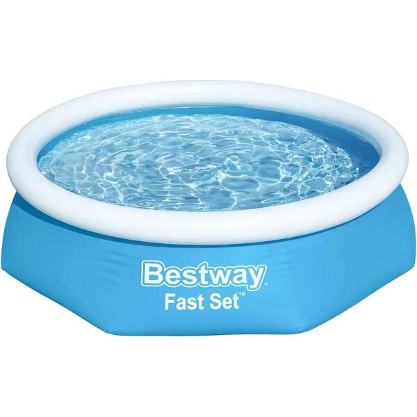 bestway piscina fuori terra autoportante piscina esterna da giardino in pvc rotonda Ø 244x61h cm - 57448 fast set