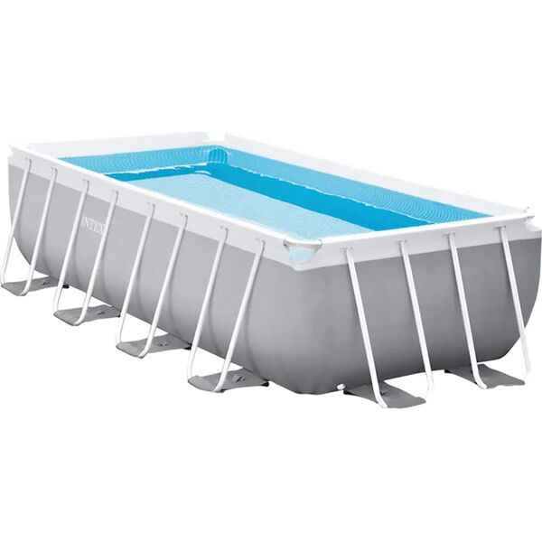 intex piscina fuori terra con telaio portante piscina esterna da giardino rettangolare 400x200x h122 con pompa filtro - 26790 prisma frame