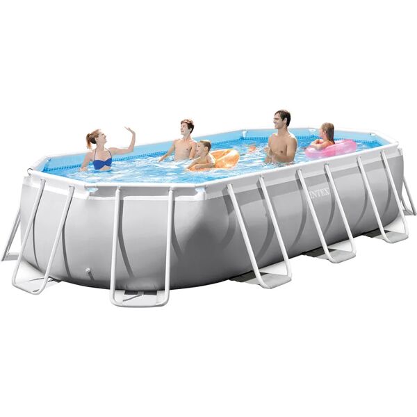 intex piscina fuori terra con telaio portante piscina esterna da giardino ovale 503x274x122cm con pompa filtro - 26796 prisma frame