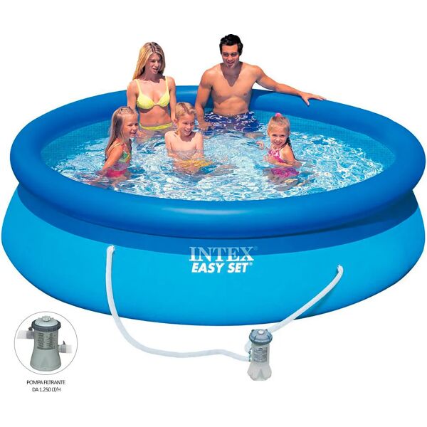 intex piscina fuori terra autoportante piscina esterna da giardino in pvc triplice strato rotonda Ø 305x76h cm con pompa filtro da 1.250 lt/h - 28122 easy set